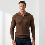 Serno | Elegancki sweter polo męski z długim rękawem nowoczesny styl i komfort