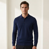 Serno | Męski sweter polo z wełny merino dopasowany premium
