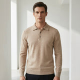Serno | Męski sweter polo z wełny merino dopasowany premium