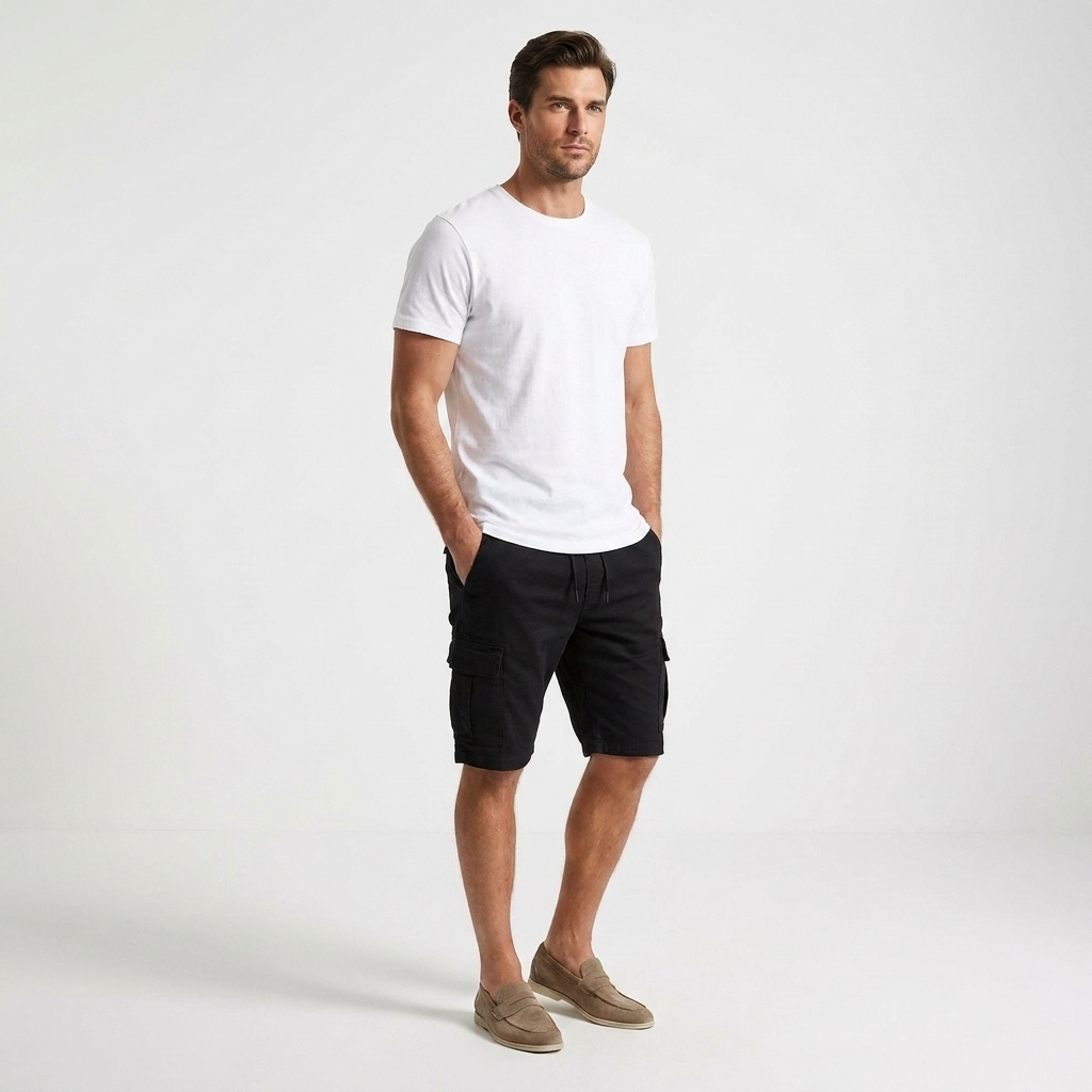 Serno | Męskie szorty cargo krótkie z kieszeniami wygodne na lato