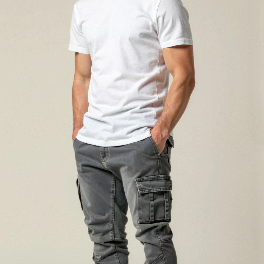 Serno | Spodnie cargo męskie slim fit nowoczesny styl casual