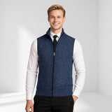 Serno | Elegancki męski kardigan bez rękawów smart casual na zamek