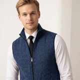 Serno | Elegancki męski kardigan bez rękawów smart casual na zamek