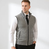 Serno | Elegancki męski kardigan bez rękawów smart casual na zamek