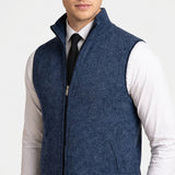 Serno | Elegancki męski kardigan bez rękawów smart casual na zamek