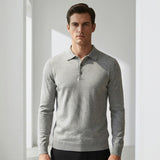 Serno | Męski sweter polo z wełny merino dopasowany premium